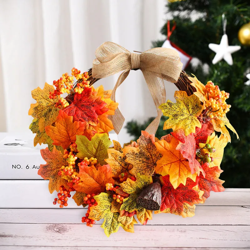 Fall Front Door Wreath Decorative Wreath
