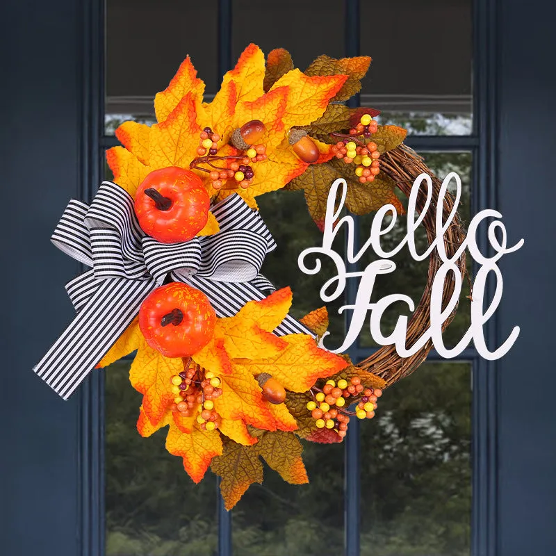 Fall Front Door Wreath Decorative Wreath