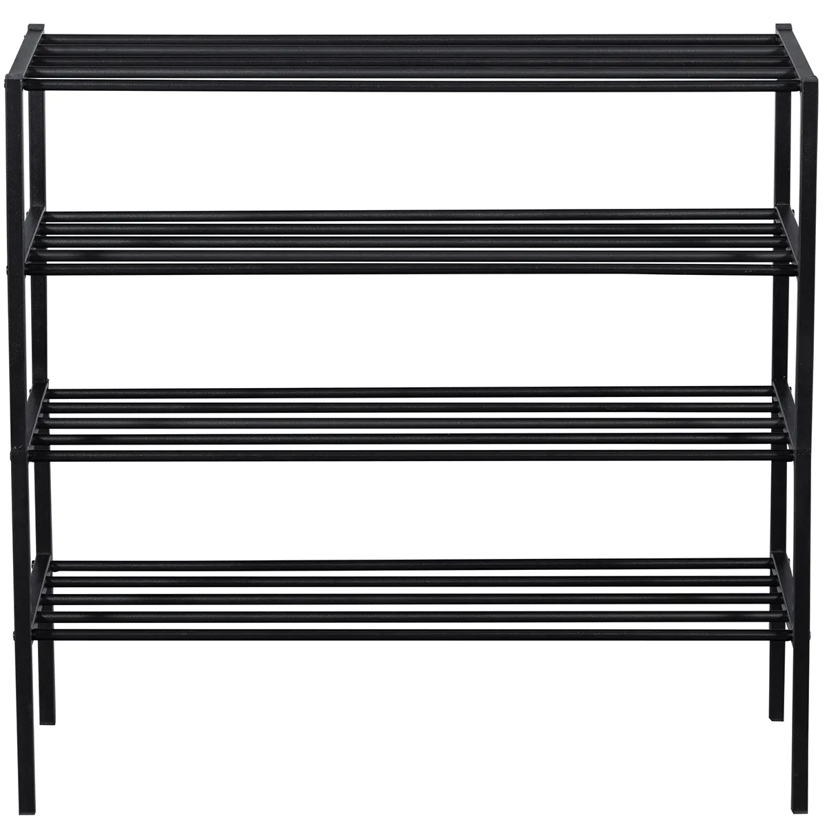 Ferro Black Metal Shoe Rack (4/Set)
