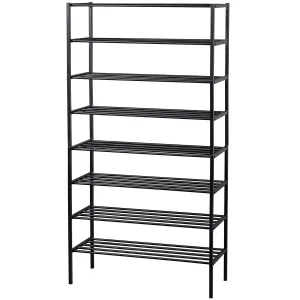 Ferro Black Metal Shoe Rack (4/Set)