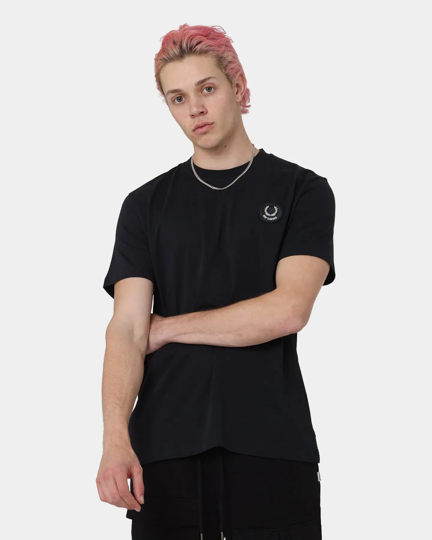Fred Perry X Raf Simons Laurel Wreath Detail T-Shirt Black