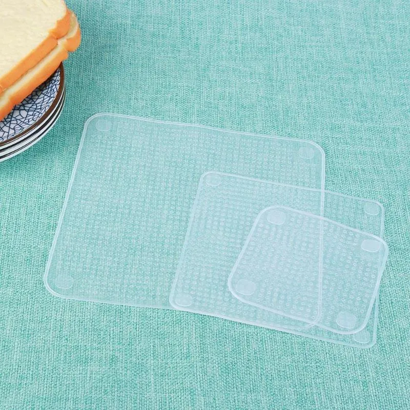 Fresh Keeping Food Silicone Wrap 4 Pcs Set