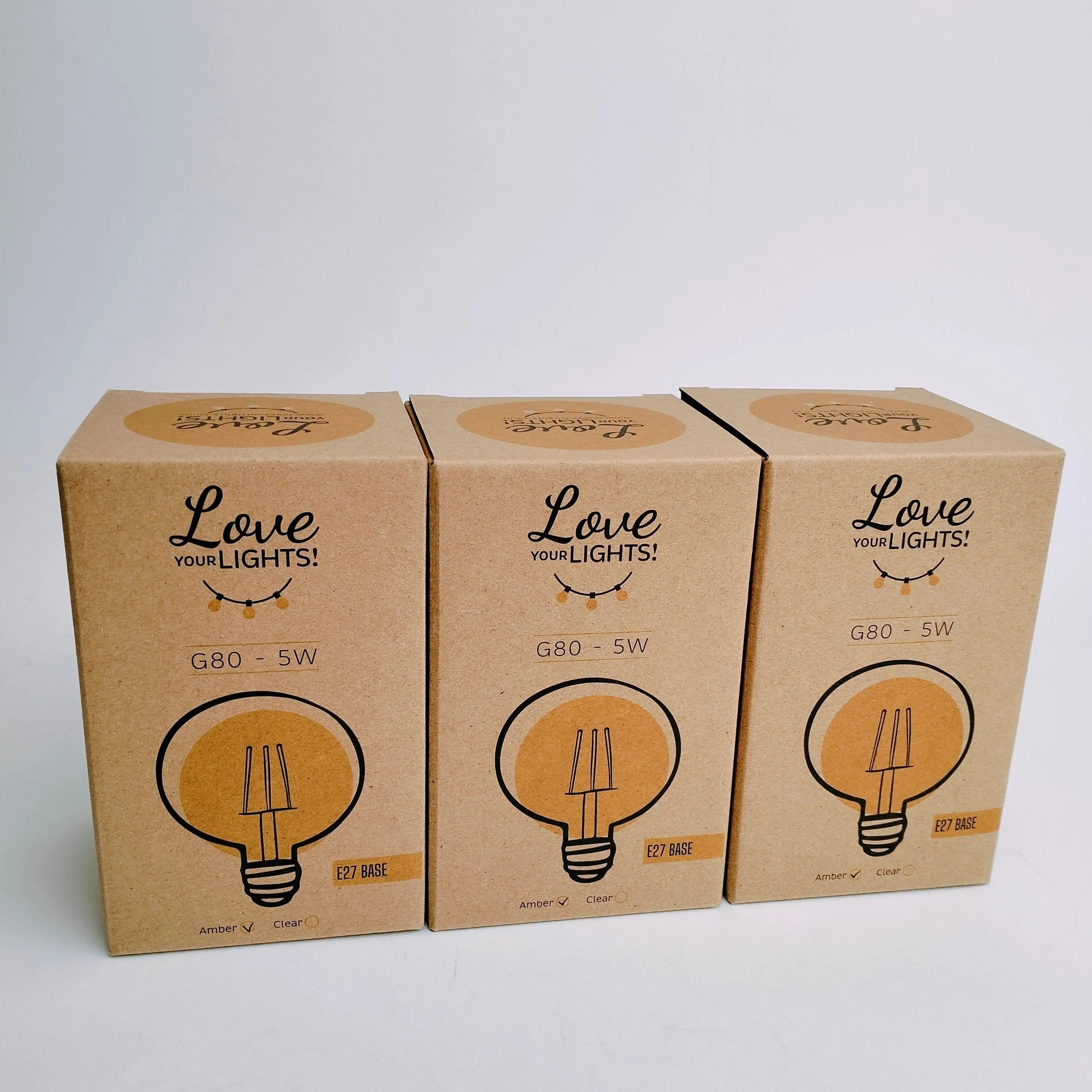 G80 Amber Bulb | 10m 20 Bulbs | Flush Mount Dimmable Festoon Lights