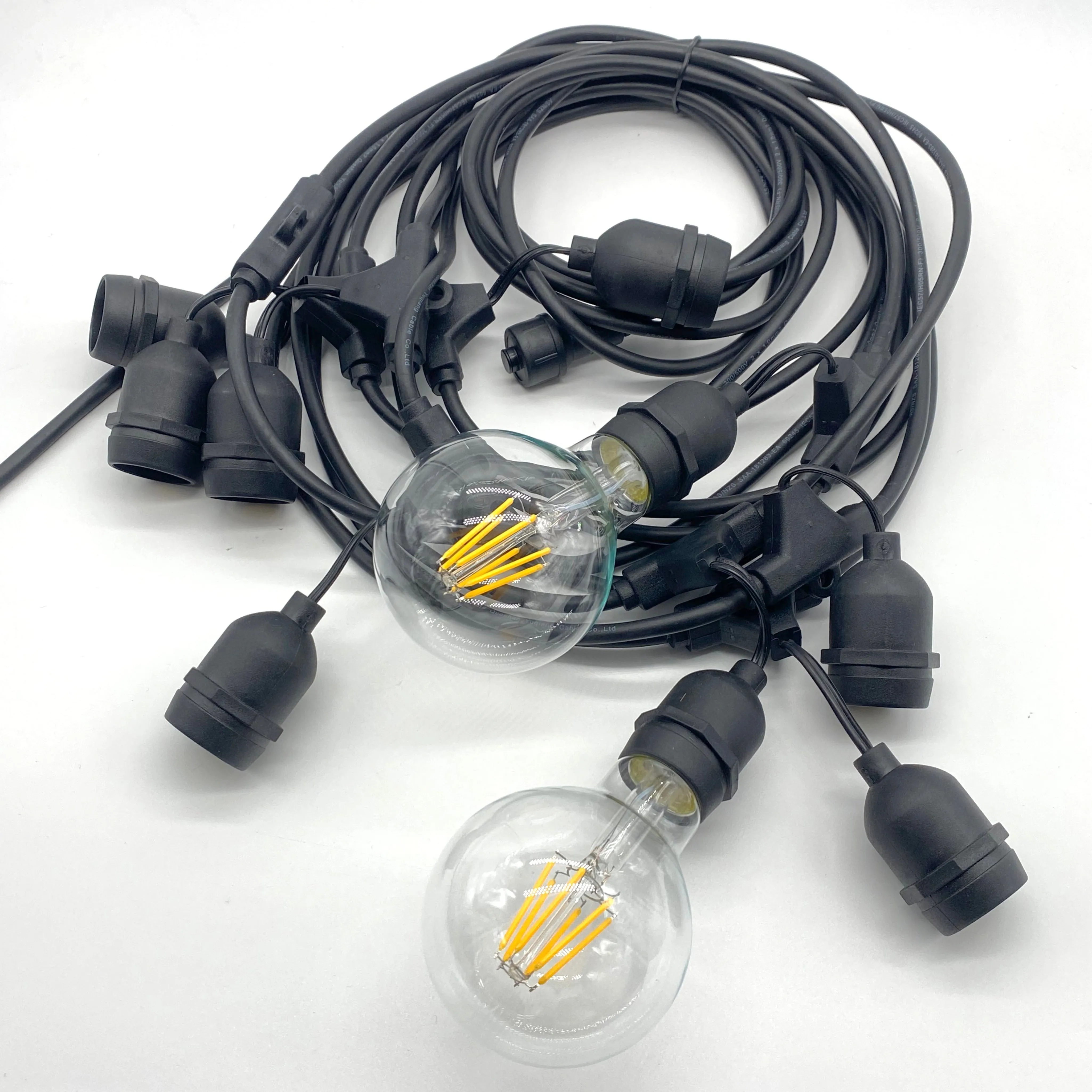 G80 Clear Bulb | 10m 20 Bulbs | Drop Hang Dimmable Festoon Lights