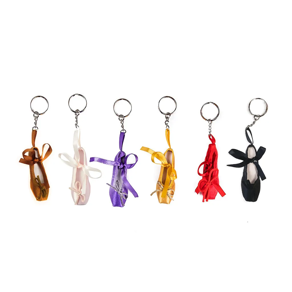 Gold Ballet Shoe Keyring