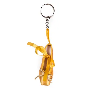 Gold Ballet Shoe Keyring