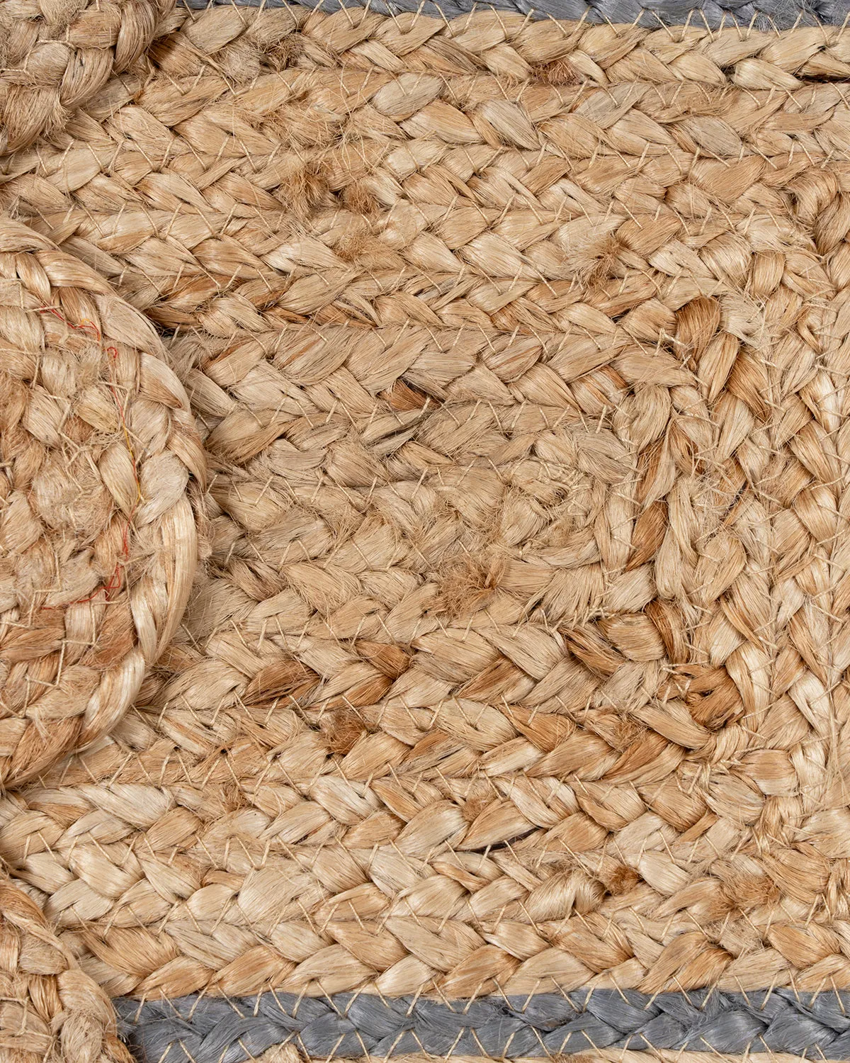 Grey and Natural Jute Rectangle Table Placemat