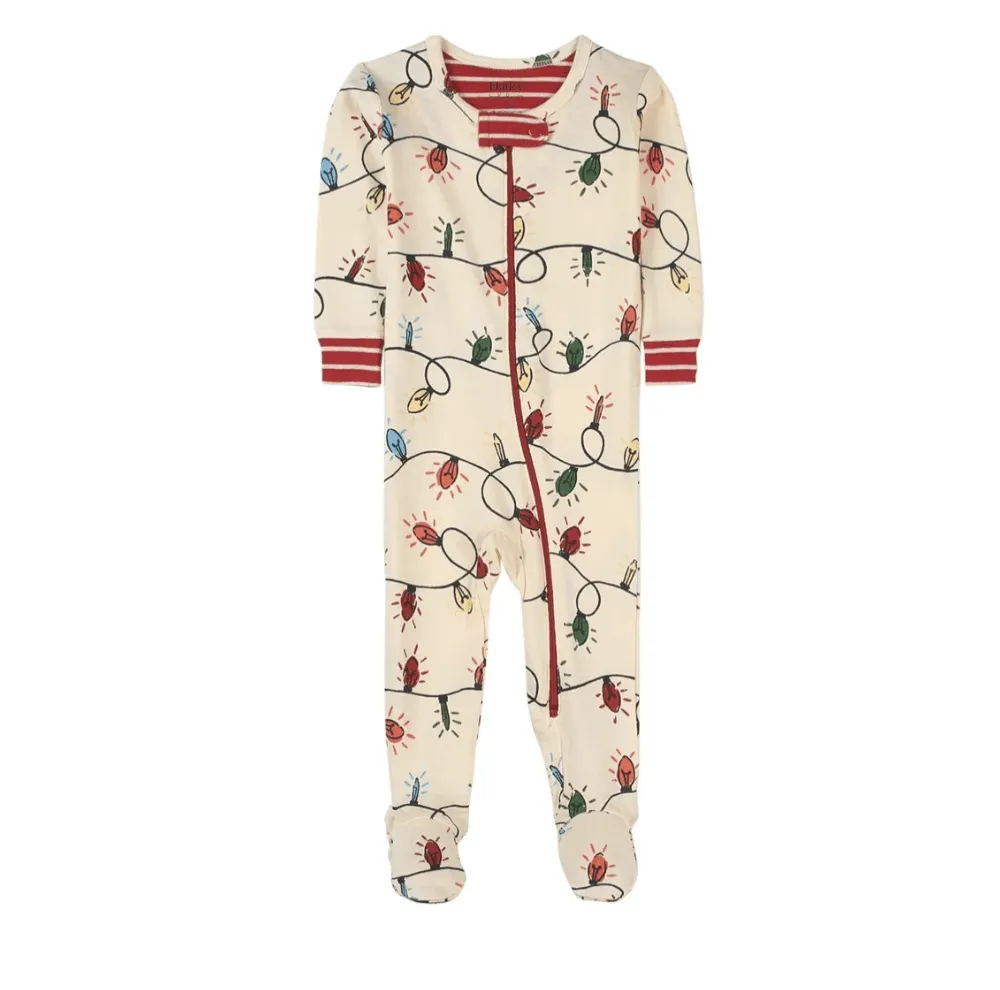 Hatley Glowing Holiday Lights Babygrow