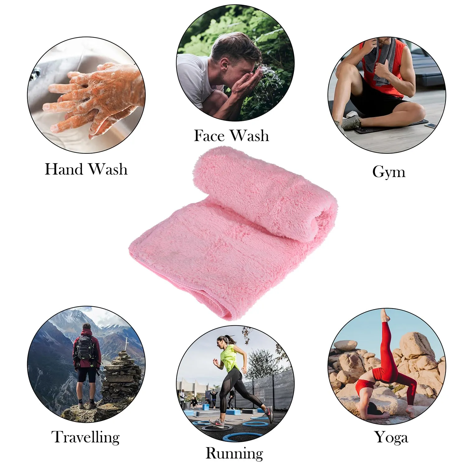 Heart Home Cleaning Towel | Reusable Cleaning Cloths for Kitchen | Duster Towel for Home Cleaning | 350 GSM Cleaning Cloth Towel for Car | Bike | 30x60 | Pack of 5 | Light Pink
