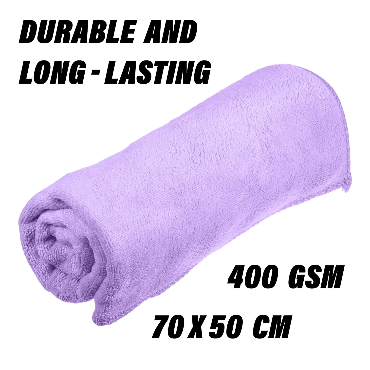 Heart Home Cleaning Towel | Reusable Cleaning Cloths for Kitchen | Duster Towel for Home Cleaning | 400 GSM Cleaning Cloth Towel for Car | Bike | 50x70 | Pack of 5 | Purple