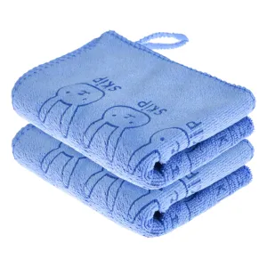 Heart Home Cleaning Towel | Reusable Cleaning Towel for Baby | Duster Towel for Home Cleaning | Skip Cleaning Cloth Towel with Hanging Loop | 30x40 | Pack of 2 | Blue
