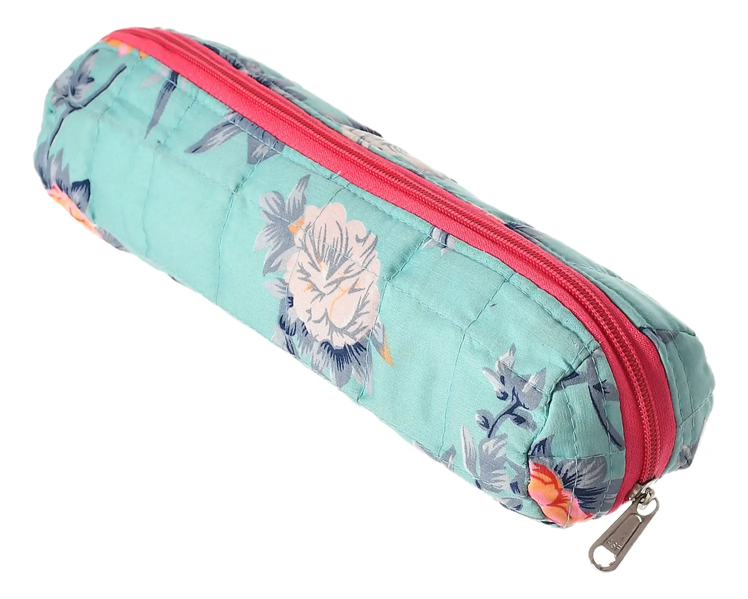 Heart Home Flower Printed Single Rod Cotton Bangle Organizer/Case/Holder/Pouch (Green)-50HH0768