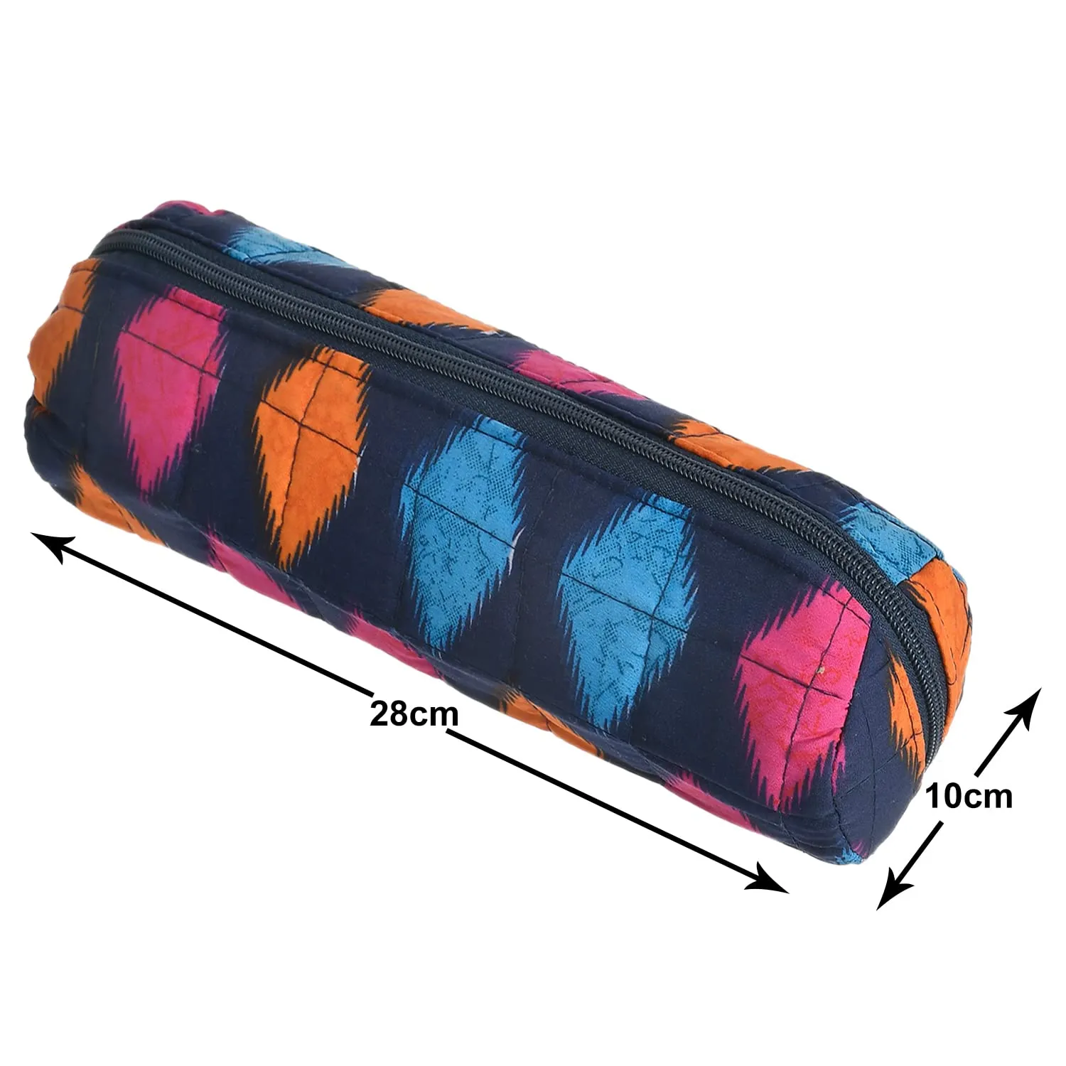 Heart Home Navajo Printed Single Rod Cotton Bangle Organizer/Case/Holder/Pouch (Blue)-50HH0772