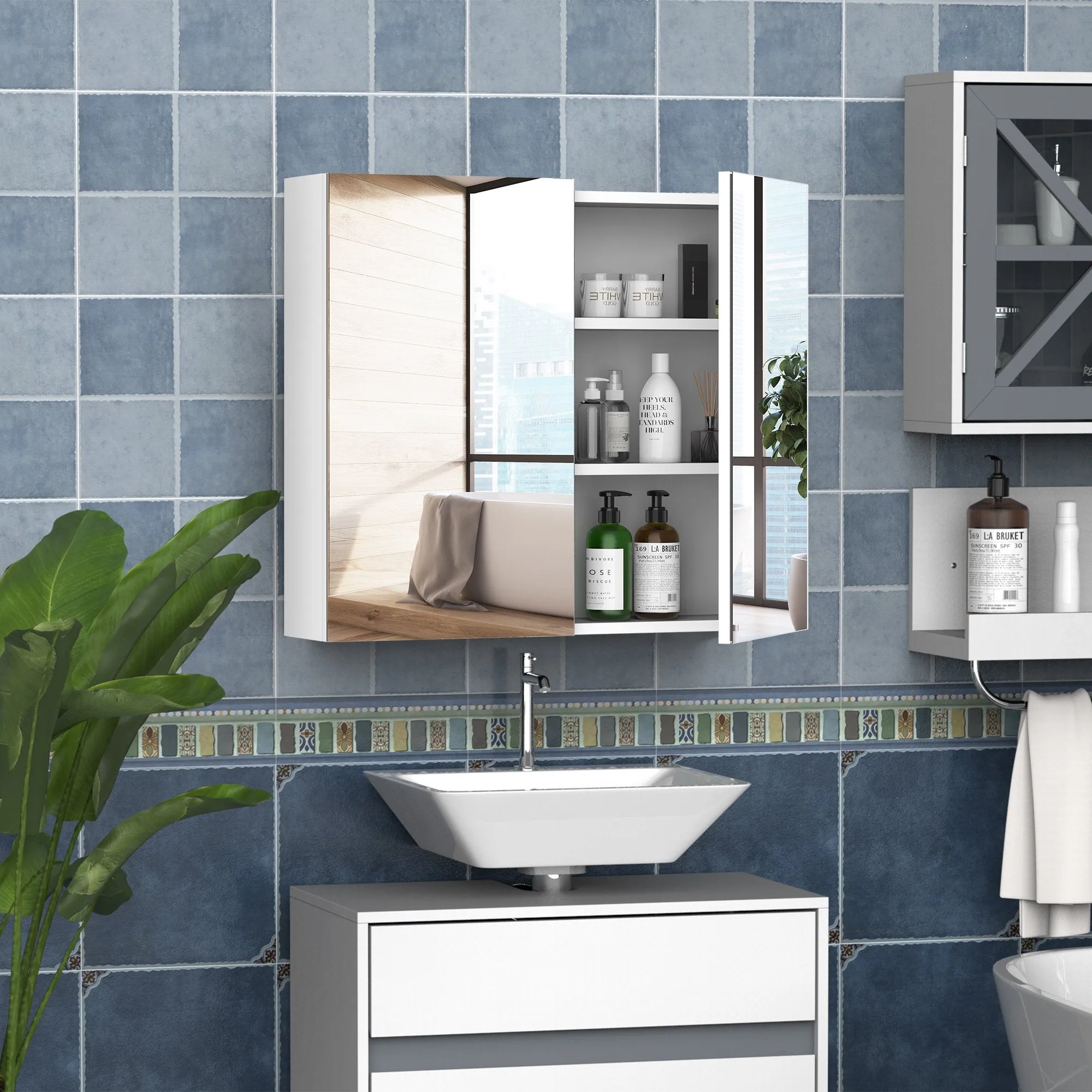 Homcom Bathroom Wall Cabinet