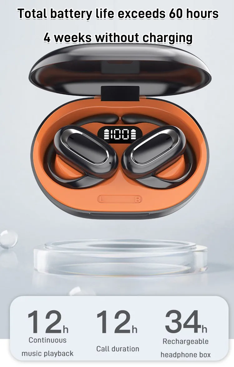 Ideaal cadeau - Open Bluetooth oortelefoon met 3D surround-sound