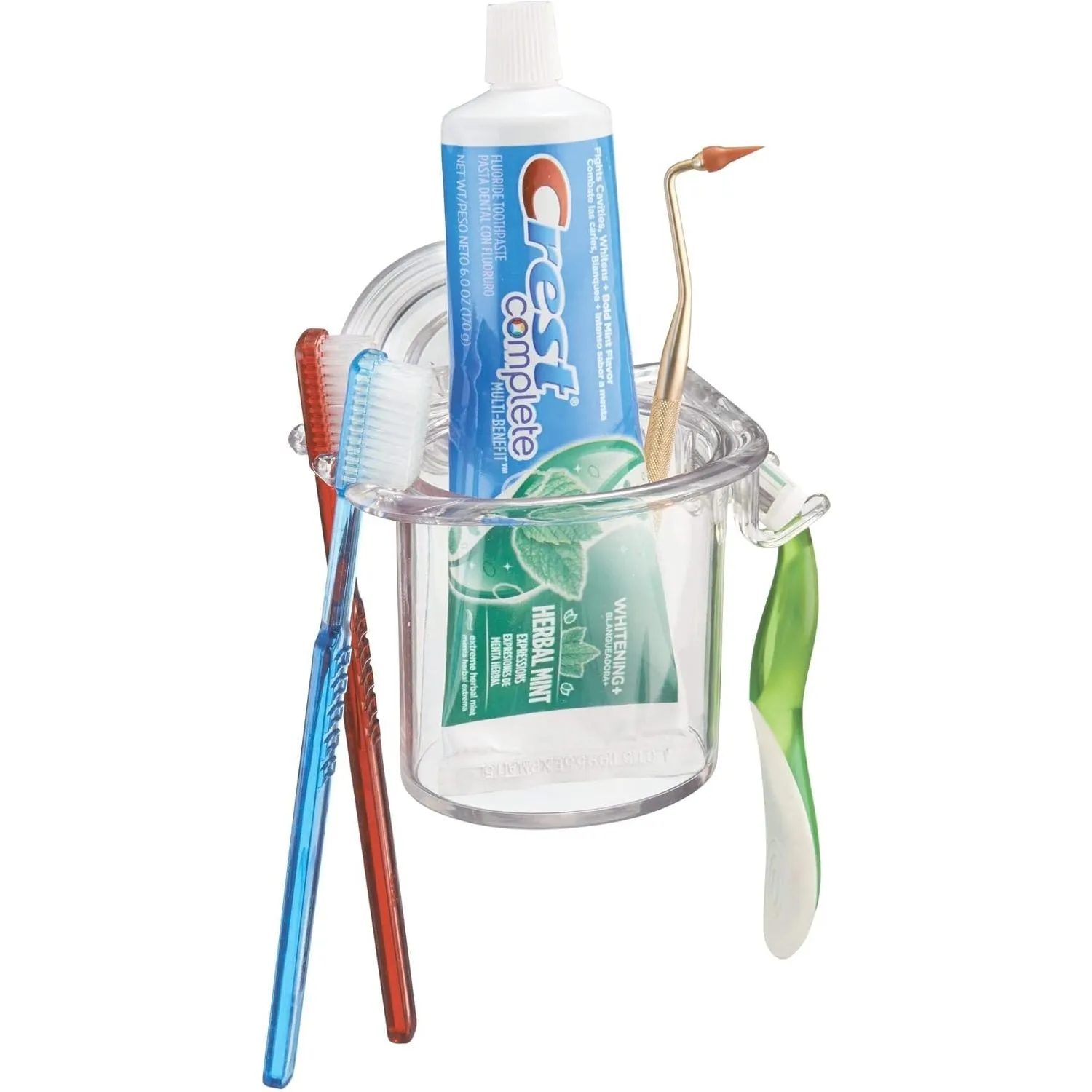 InterDesign Power Lock Suction, Toothbrush & Toothpaste Holder