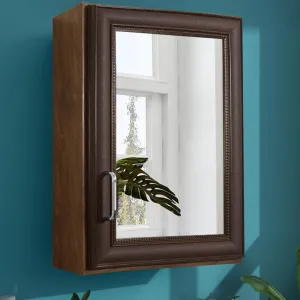 kaevion Waterproof wardrobe Mirror with Inside 5 Shelf Storage | Multipurpose Uses Wall Hanging Mirror – (wenge color shade)