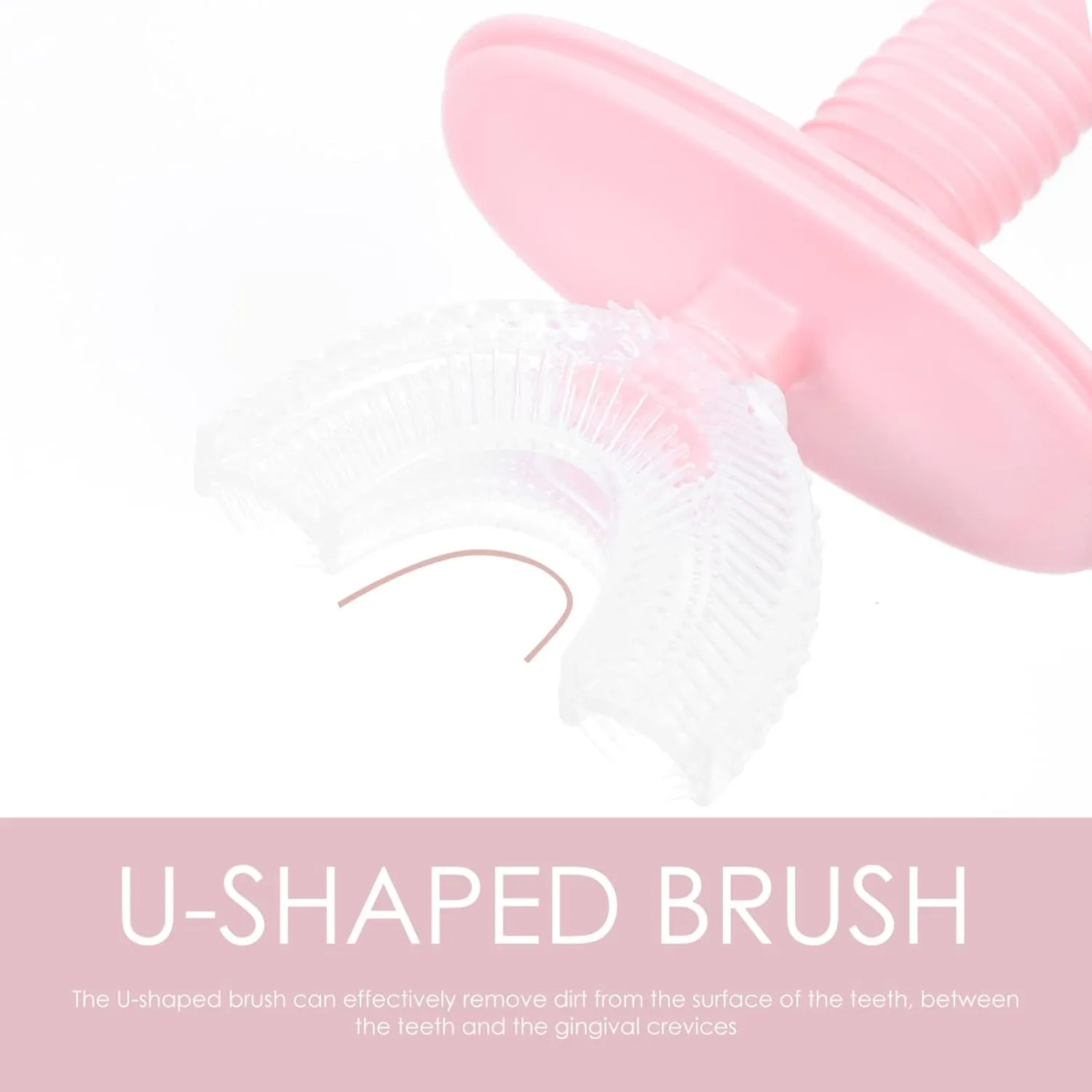 Kids U Shaped Toothbrush ChildrenBaby Silicone Kids ToothbrushU Shaped Silicone Brush Head for 360 Degree Cleaning Suitable For 2-6 Years(1 Pc)