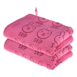 Kuber Industries Cleaning Towel | Reusable Cleaning Towel for Baby | Duster Towel for Home Cleaning | Skip Cleaning Cloth Towel with Hanging Loop | 30x40 | Pack of 2 | Pink