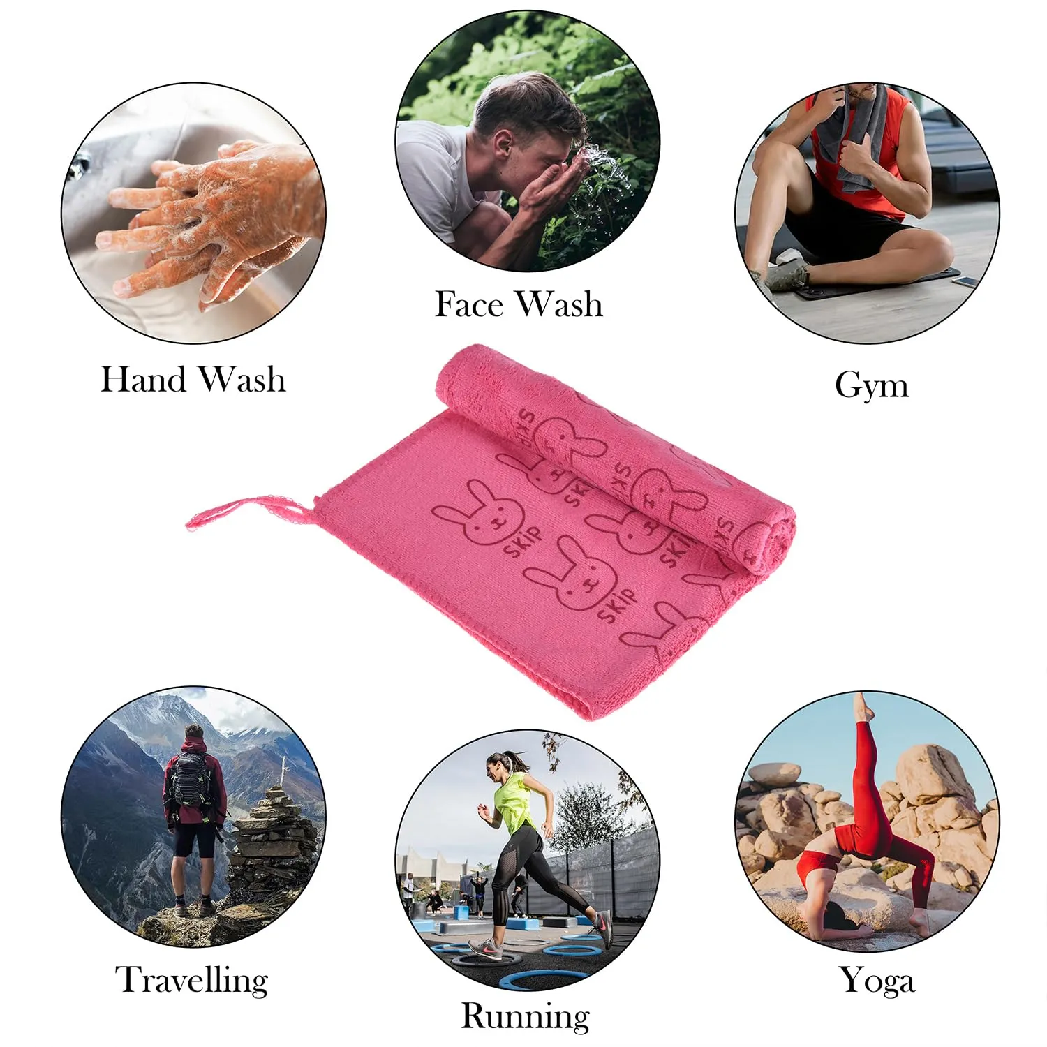 Kuber Industries Cleaning Towel | Reusable Cleaning Towel for Baby | Duster Towel for Home Cleaning | Skip Cleaning Cloth Towel with Hanging Loop | 30x40 | Pack of 2 | Pink