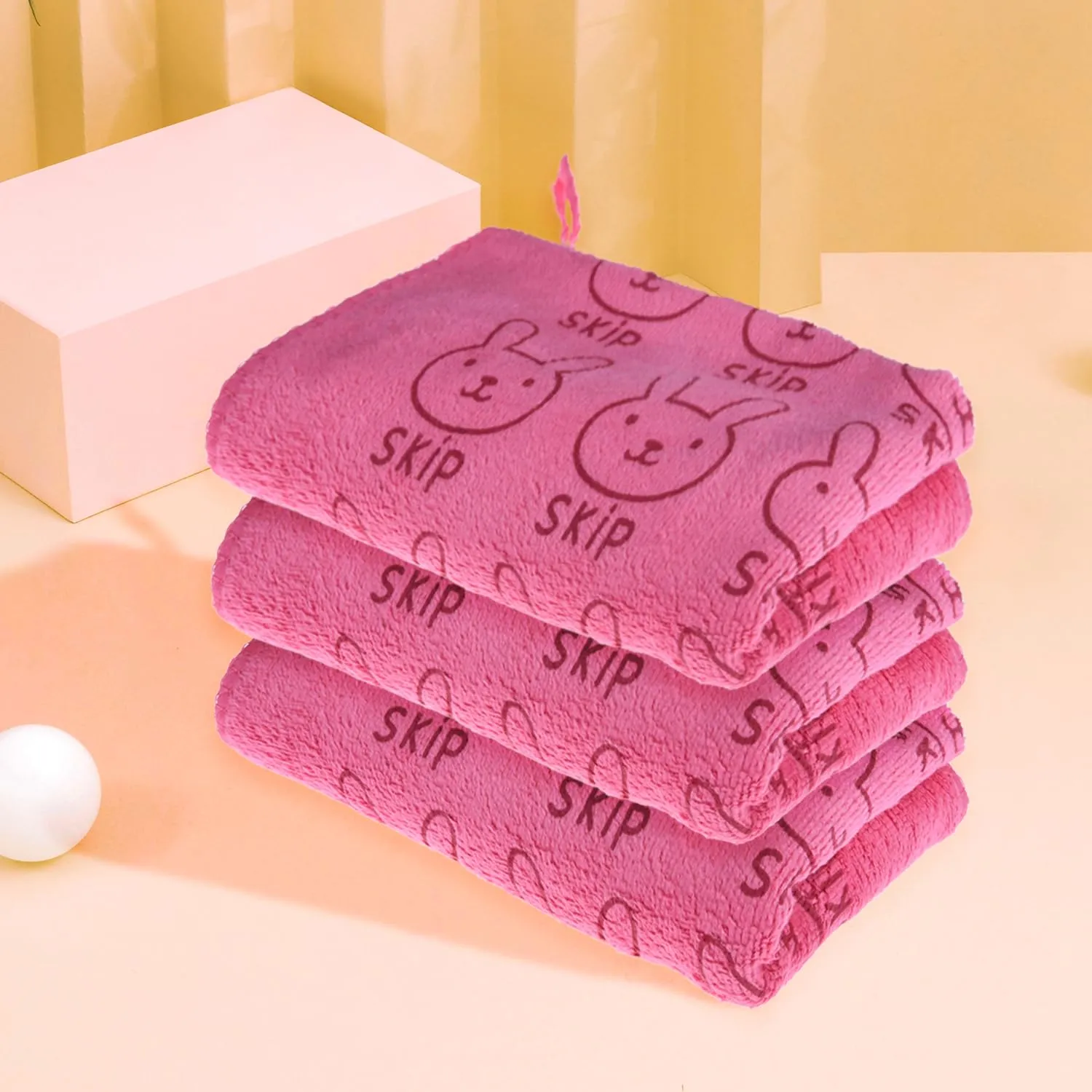 Kuber Industries Cleaning Towel | Reusable Cleaning Towel for Baby | Duster Towel for Home Cleaning | Skip Cleaning Cloth Towel with Hanging Loop | 30x40 | Pack of 2 | Pink