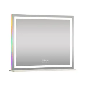 LED Glow Vanity Mirror with RGB Lights, Bluetooth Speaker, and Smart Touch Control