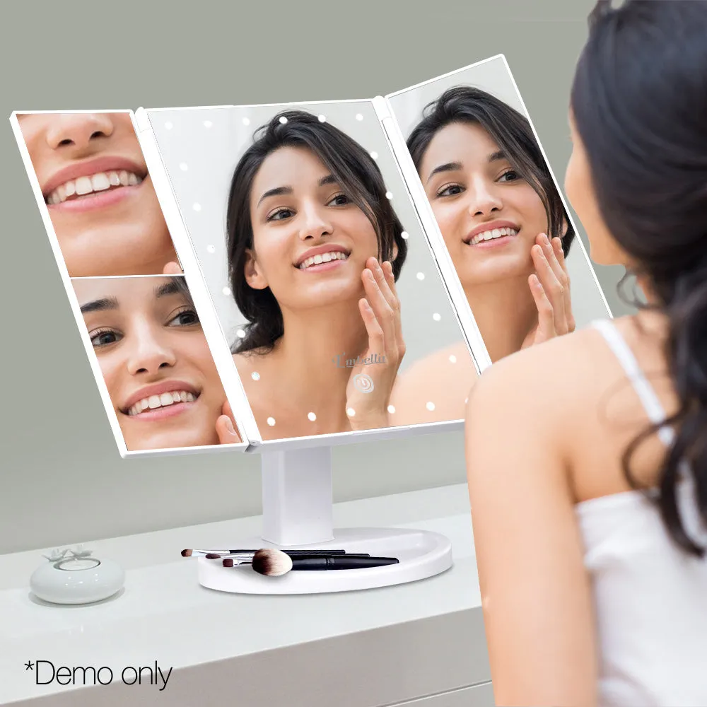 LED Tri-Fold Make Up Mirror