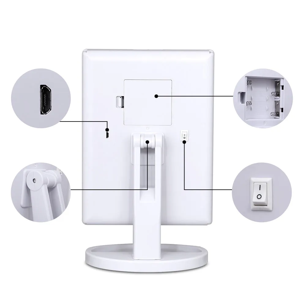 LED Tri-Fold Make Up Mirror