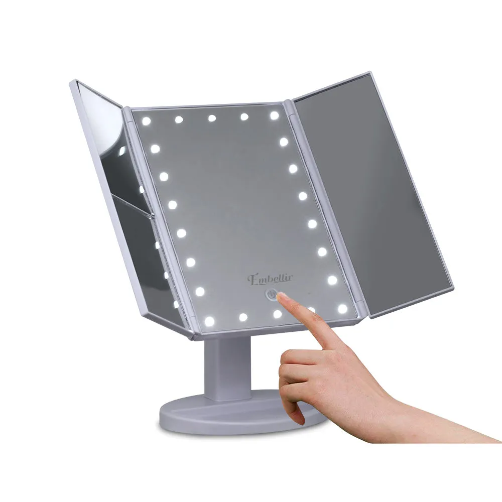 LED Tri-Fold Make Up Mirror