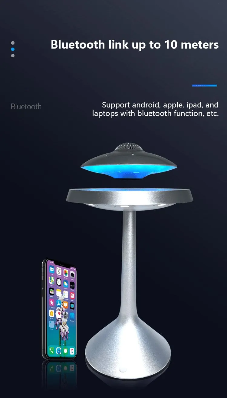 LevitateSound: Smart LED 3D Surround Sound UFO Speaker