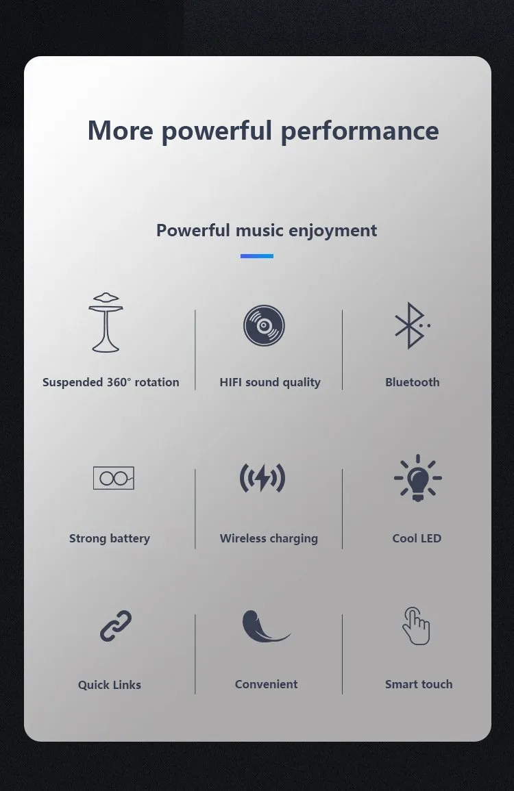 LevitateSound: Smart LED 3D Surround Sound UFO Speaker