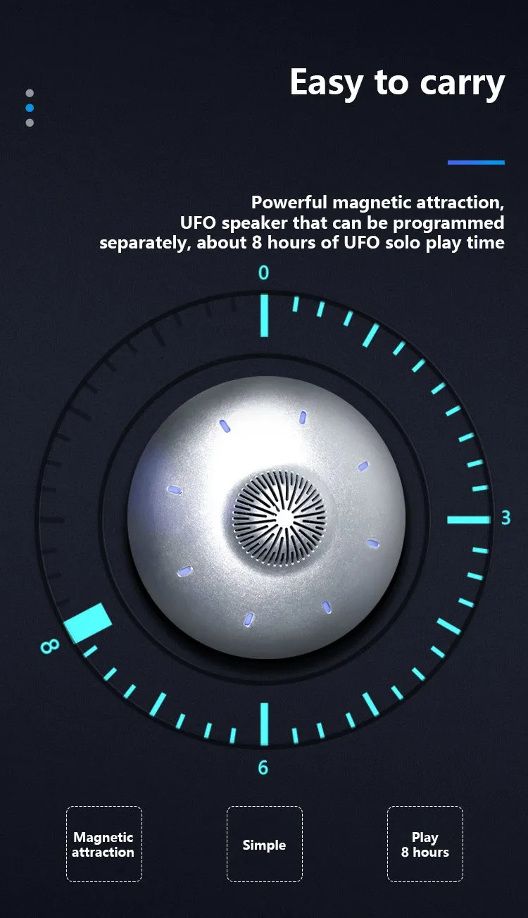 LevitateSound: Smart LED 3D Surround Sound UFO Speaker