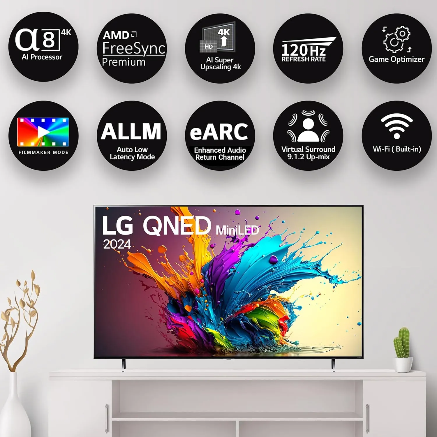 LG 65QNED90T6A 65 Inch 4K Ultra HD Smart MiniLED QNED TV | 8 AI Processor | Dolby Vision & Atmos | 120Hz Refresh Rate | Magic Remote