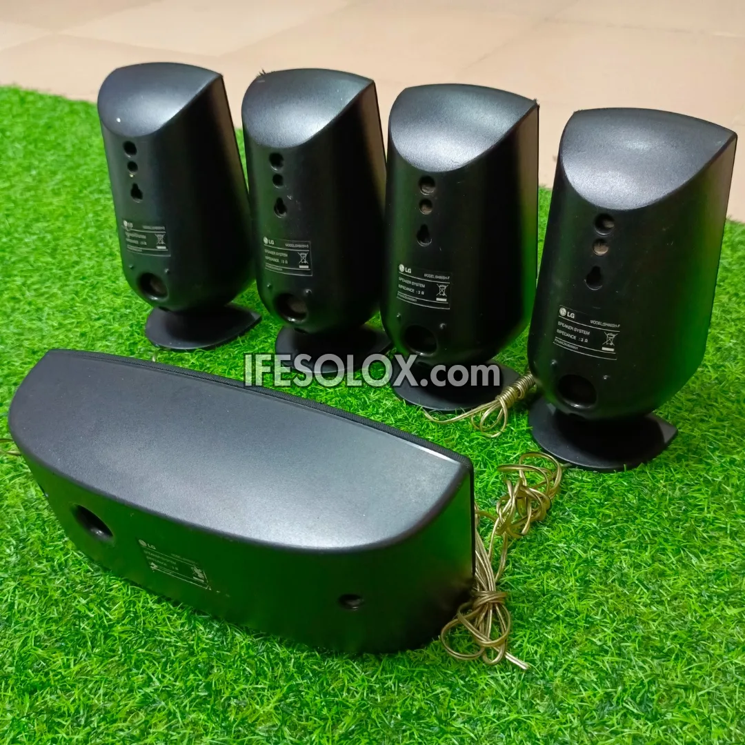 LG SH86SH-S 3Ohms Home Theater Surround Speakers Complete Set - Foreign Used