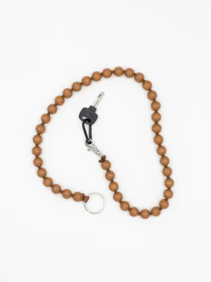 LONG KEYHOLDER - BIG PERLEN - MOCHA