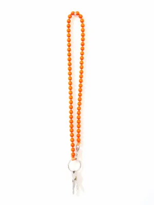 LONG KEYHOLDER - SMALL PERLEN - ORANGE