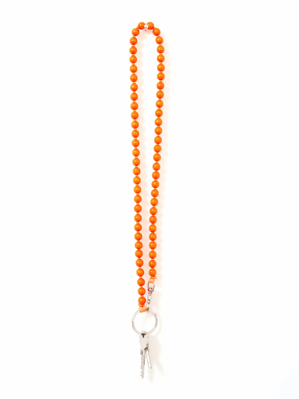 LONG KEYHOLDER - SMALL PERLEN - ORANGE