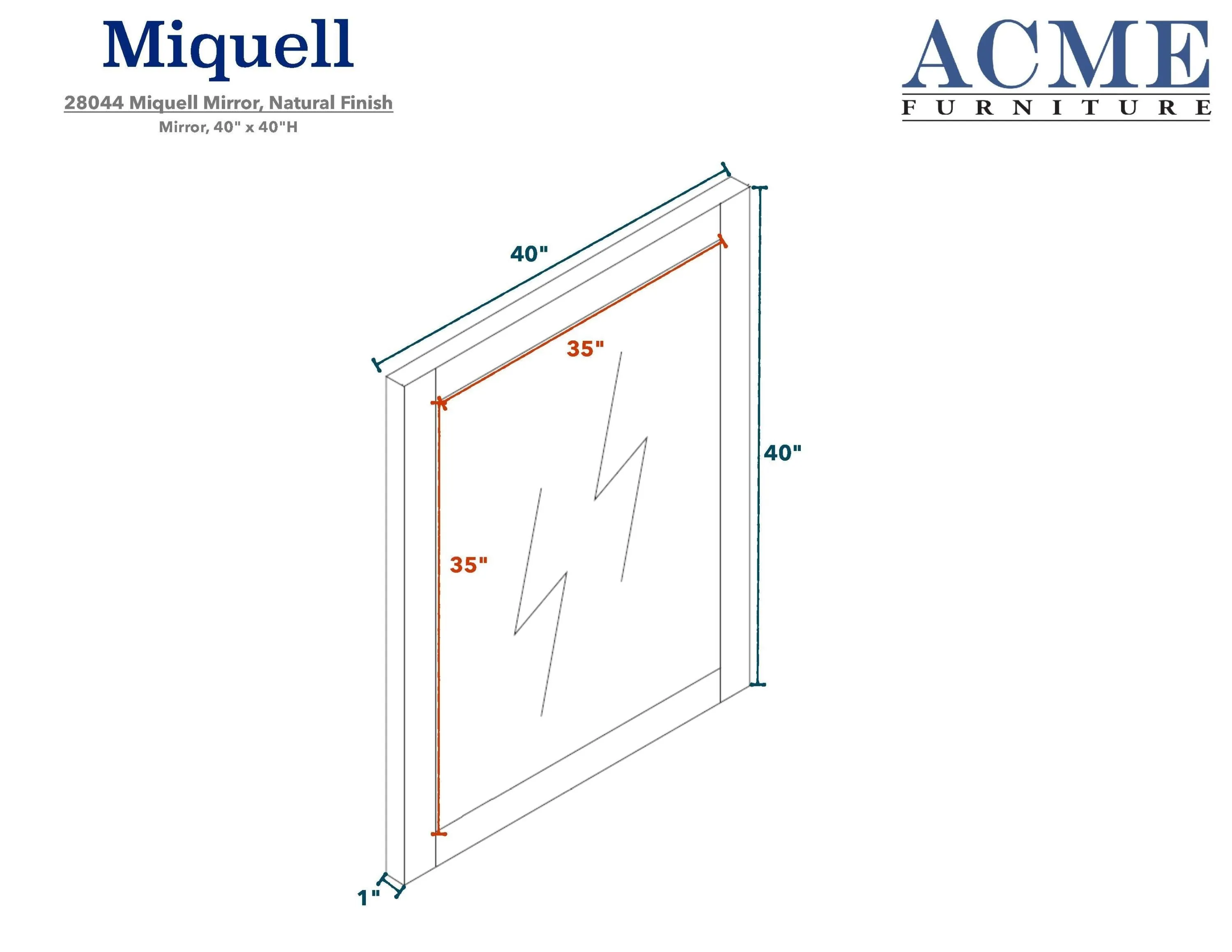 Miquell Mirror, Natural 28044