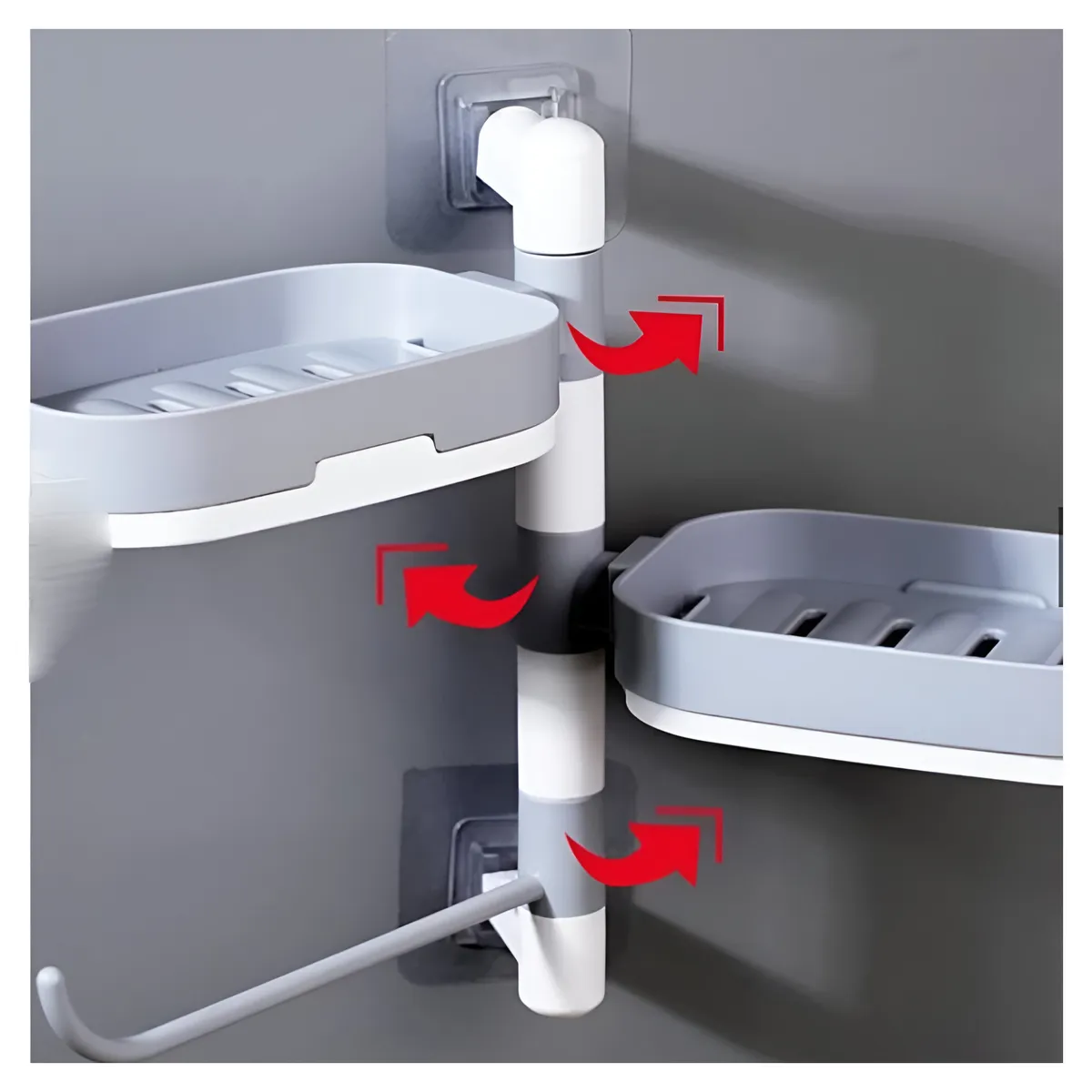 Multifunctional Super Powerful Self-Adhesive 3-In-1 Soap Dish Holder Ba - 201