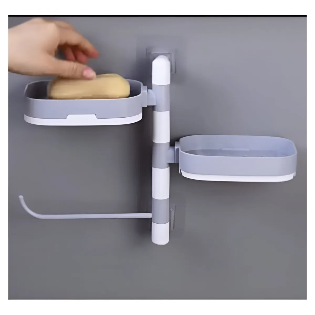 Multifunctional Super Powerful Self-Adhesive 3-In-1 Soap Dish Holder Ba - 201