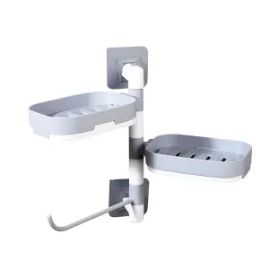 Multifunctional Super Powerful Self-Adhesive 3-In-1 Soap Dish Holder Ba - 201