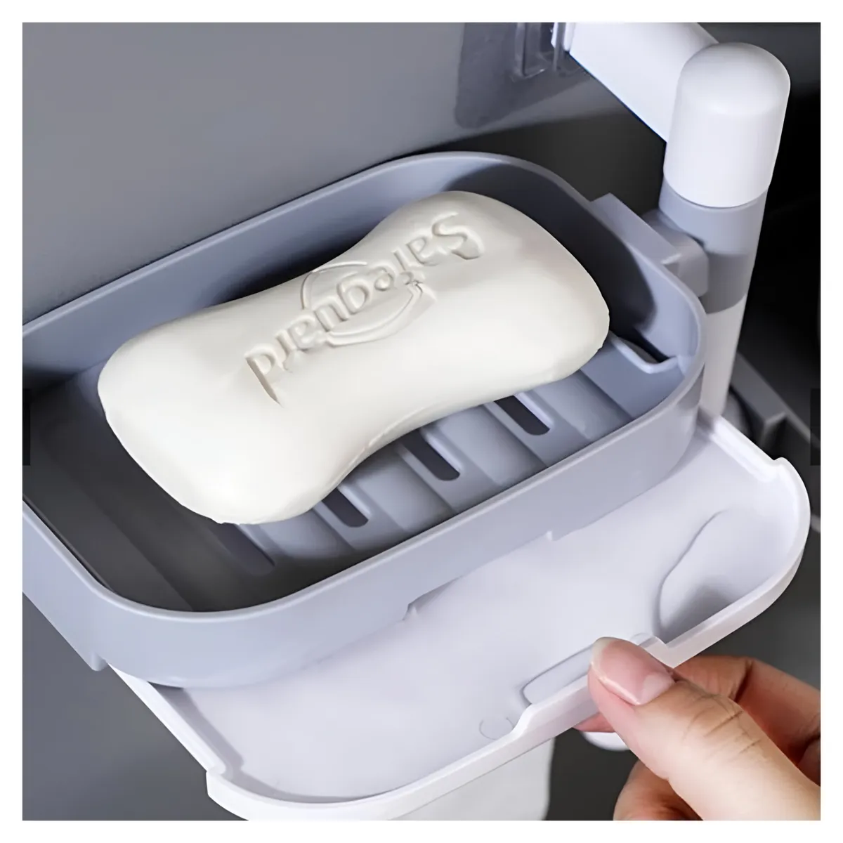 Multifunctional Super Powerful Self-Adhesive 3-In-1 Soap Dish Holder Ba - 201