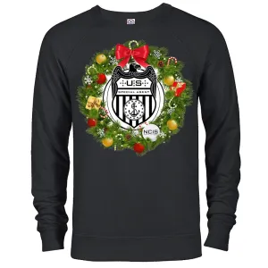 NCIS Special Agent Badge Wreath Fleece Crewneck Sweatshirt