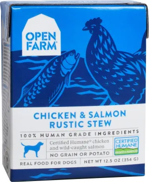 Open Farm Chicken & Salmon Rustic Stew Wet Dog Food 12.5oz