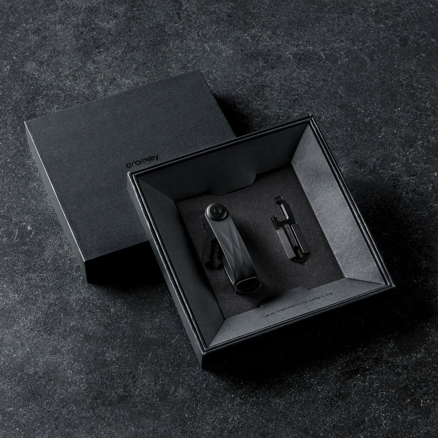orbitkey | key organiser gift set | black active   multi-tool - DC