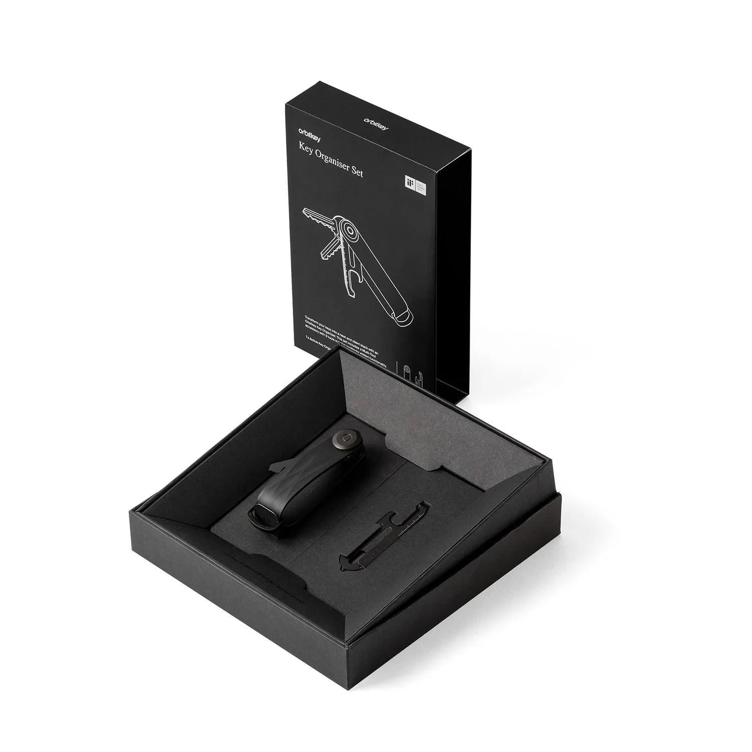 orbitkey | key organiser gift set | black active   multi-tool - DC