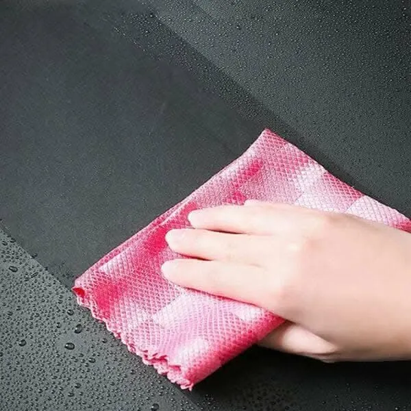 P-PLUS INTERNATIONAL Nanoscale Cleaning Cloths , Kitchens and Cars (Pack of 5, Random Color)