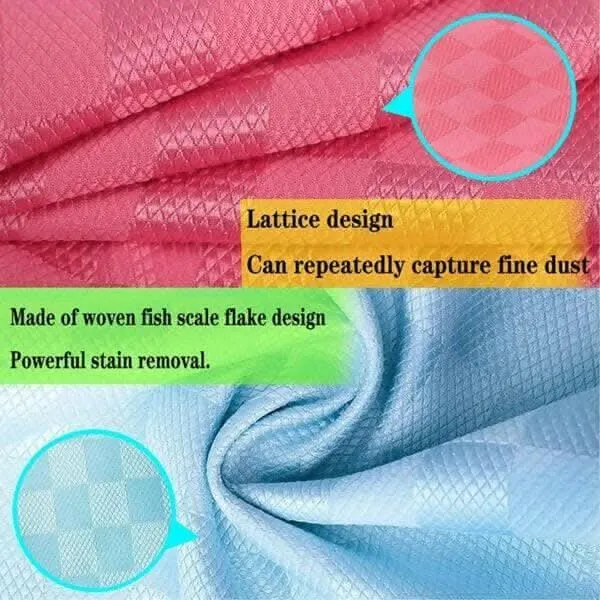 P-PLUS INTERNATIONAL Nanoscale Cleaning Cloths , Kitchens and Cars (Pack of 5, Random Color)