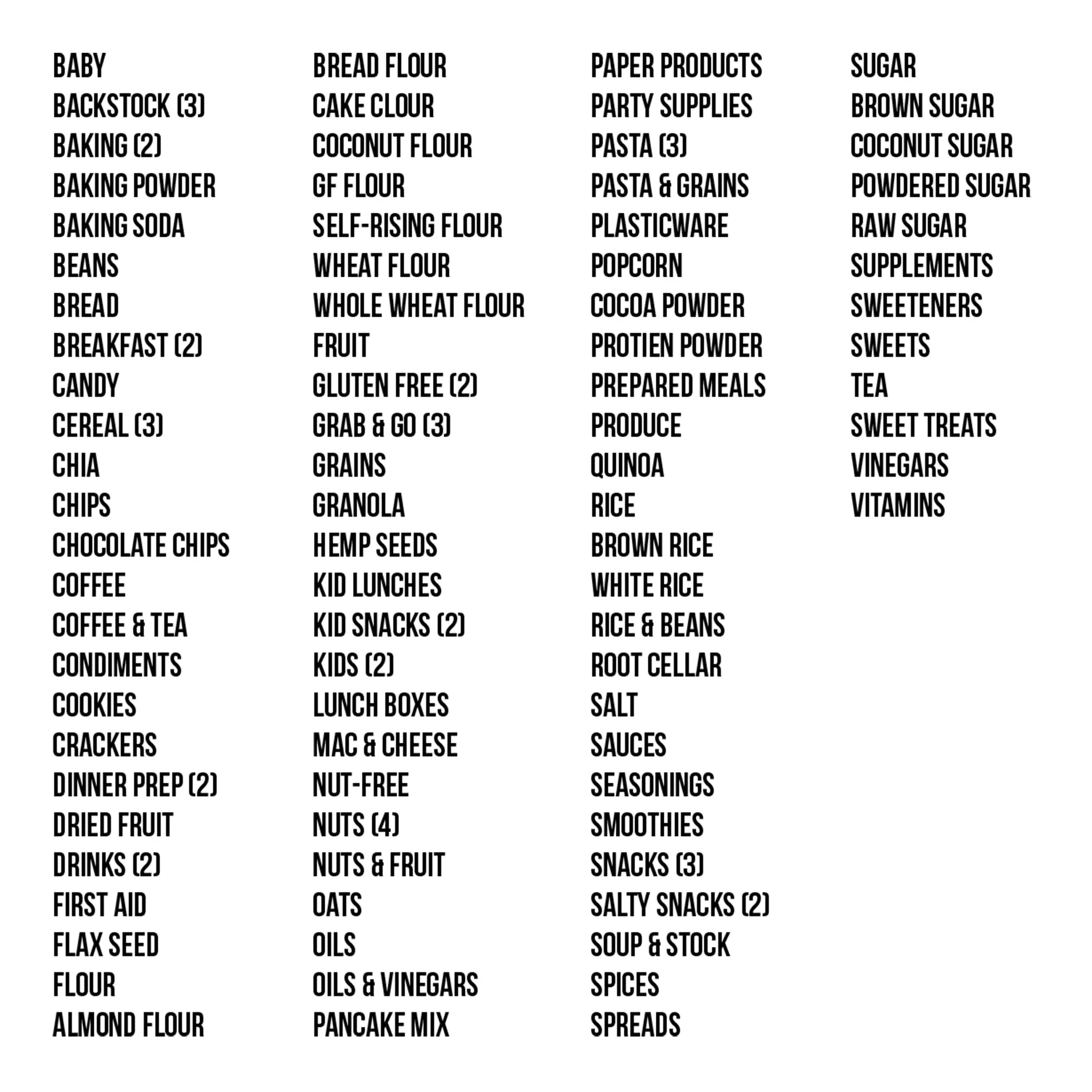 Pantry Label Set