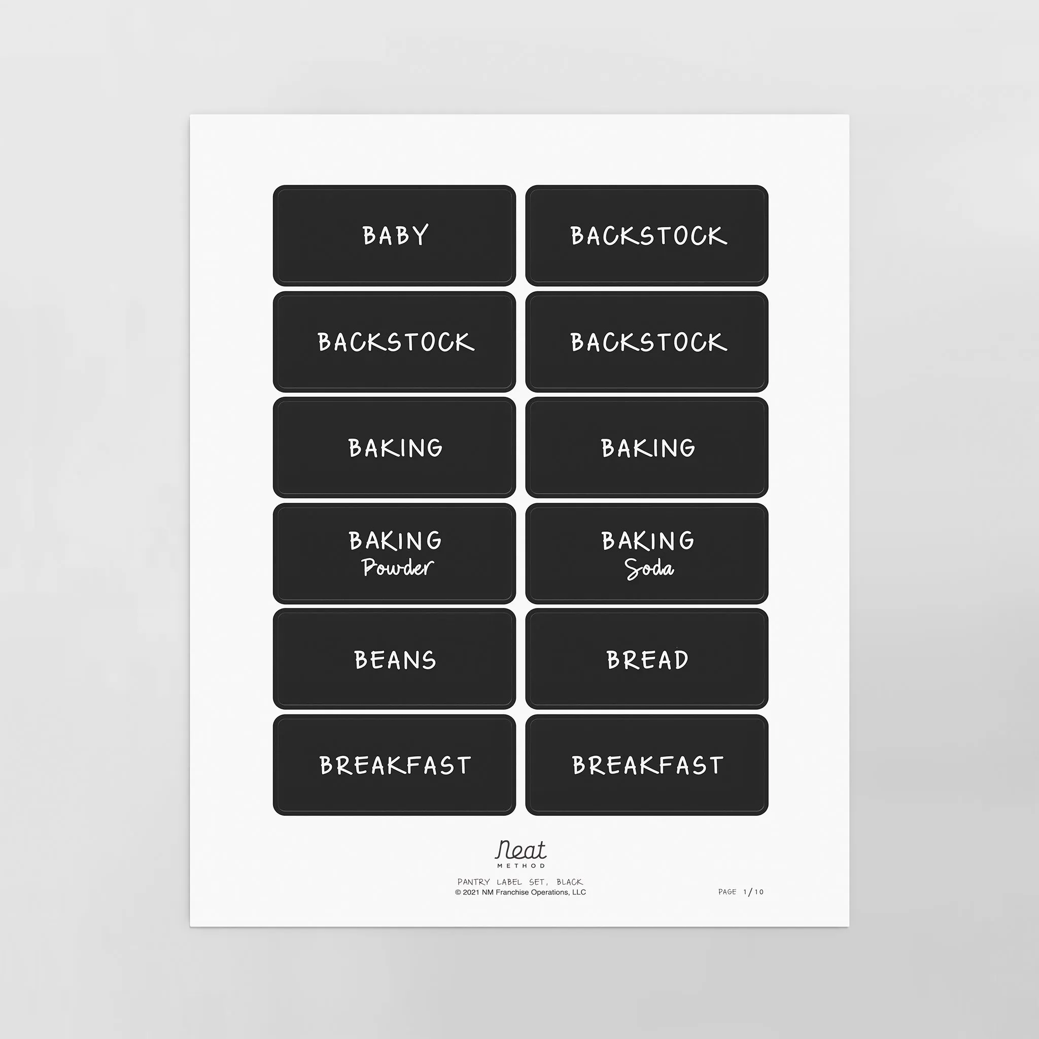 Pantry Label Set